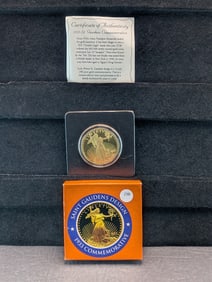 Saint Gaudens Commemorative Coin, 24K Layered Gold