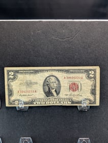 1953 $2 Red Seal Note, Off Center
