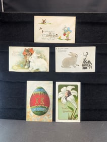 Five Vintage Easter Postcards