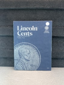 Almost Complete Lincoln Memorial Cents Whitman Album Starting 1975, 49 Coins