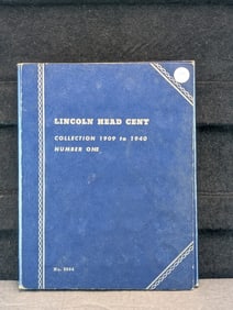 Incomplete Lincoln Wheat Cent Whitman Album 1909 To 1940, 66 Coins