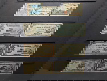 (9) WW11 Japanese Invasion Currency Notes