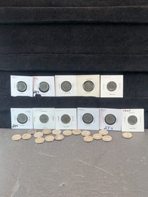 1938 P Jefferson Nickel and 26 Buffalo Nickels