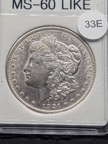 1921-S Morgan, MS-60 Like