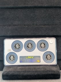 2008-S Silver State Quarter Proof Set, 5 Proof Silver Quarters
