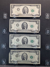 (4) 1976 Two Dollar Jefferson Notes