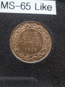 1920 Canada One Cent, MS-65 Like