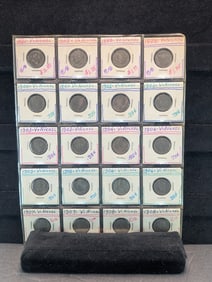 20 "V" Nickels. Old Dealer Stock.
