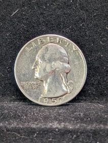 1957, 90% Silver, (High Grade) Washington Quarter, 68 years old