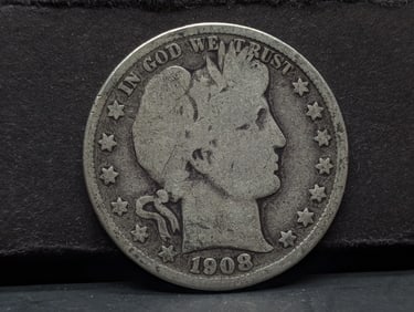 1908-D Barber Half Dollar