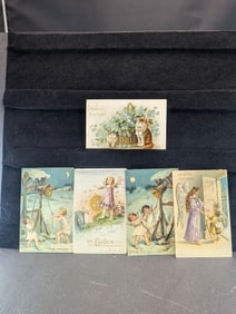 Five Vintage Happy New Year Postcards