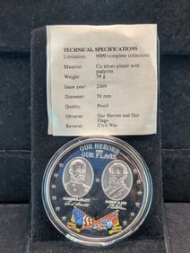 Civil War Sesquicentennial Silver Plated Coin