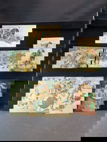 Eight Vintage Happy New Year Postcards Made In Germany