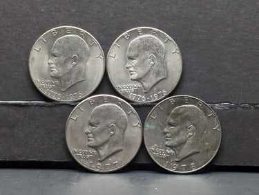 (4) Eisenhower Dollars 1976P&D, 1977 D, 1978-P