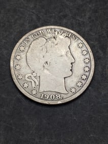 1908-D Barber Half Dollar