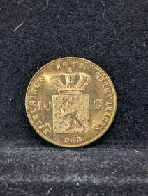 1875 Gold (.900 Fineness -  AGW .1947 Ounce, BU, Very Rare This High of Grade, 4.1 Million Minted)