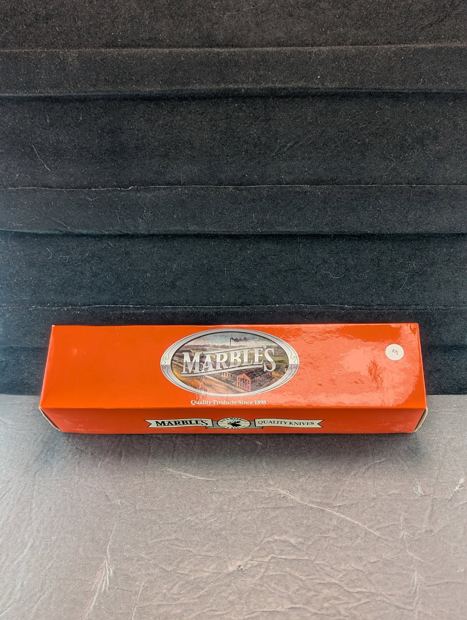 Large Tool With Bone Looking Handle With Sheath Made By Marble's: Large Tool With Bone Looking Handle With Sheath Made By Marble's
