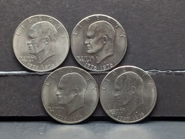 (4) Eisenhower Dollars (2) 1976-P, (2) 1976-D