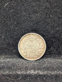 1903 (.925 Sterling Silver, EF-Rare), Canada 5 cents, 122 Years Old!