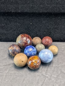 10 Civil War Era Marbles (1860's), With Bennington's