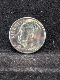 1959-D, 90% Silver, (MS 65+, Big Mirror) Roosevelt Dime, 66 years old