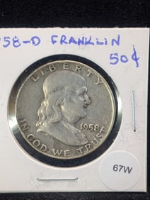 1958-D Franklin Half Dollar