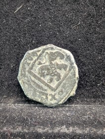 1600-1700 (Rare-Great Detai ls on Castle) Pirate Era Coin, Over 300 Years Old!