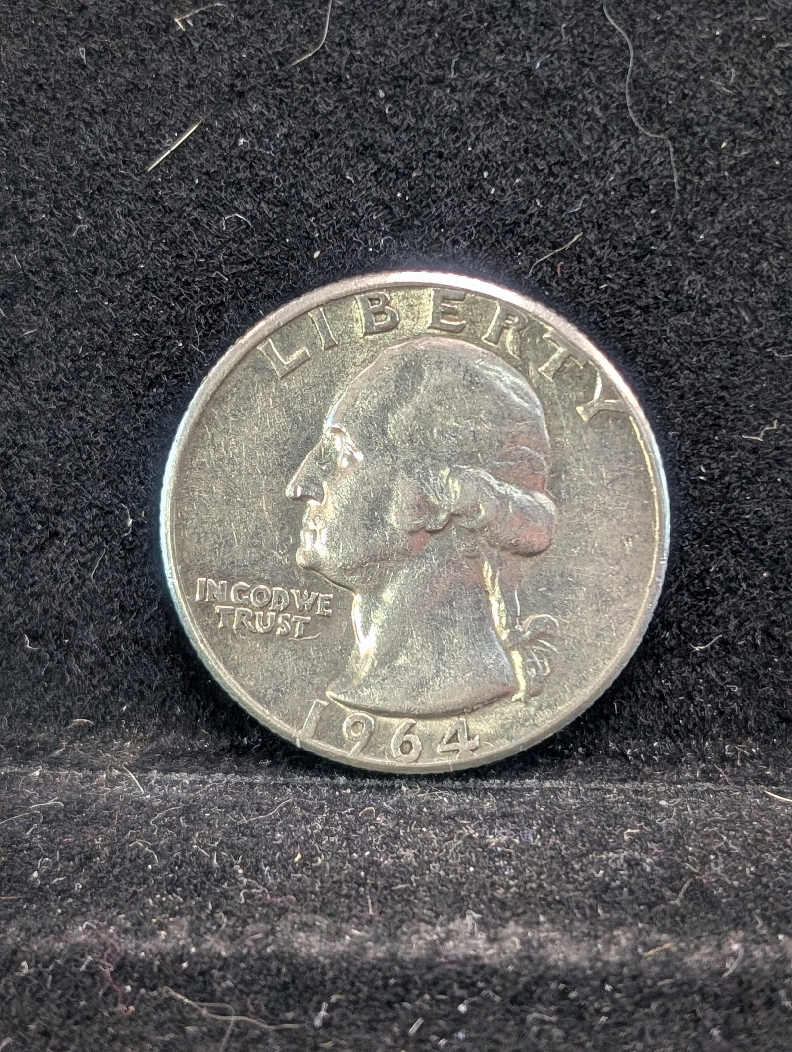 1964, 90% Silver, (AU) Washington Quarter, 61 years old: 1964, 90% Silver, (AU) Washington Quarter, 61 years old