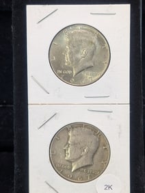 (2) 1967 Kennedy Half Dollars