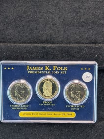 2009 P, D, & S James K. Polk Presidential Coin Set