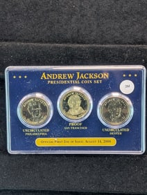 2008 P, D, & S Andrew Jackson Presidential Coin Set