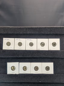 (9) Roosevelt Dimes (2) 1965, 1966, 1973, 1974-D, 1977-D, 1977-P, 1978-D, 1979-D