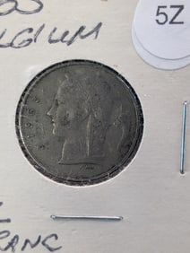 1963 Belgium 1 Franc coin