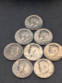 (8) Kennedy Half Dollars 1971 P&D, 1972 P&D, 1973 P&D, 1974 P&D