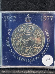 1952-1977 British H.M. Queen Elizabeth II Silver Jubilee Crown