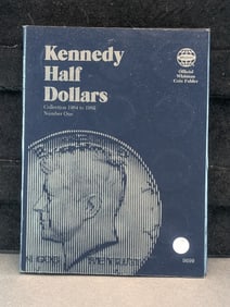1964-1985 Kennedy Half Dollar Book, Include 31 Half Dollars, 2 90% silver and 1 40% silver