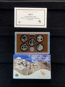 2013-S US Mint America the Beautiful Proof Quarters 5 Coins
