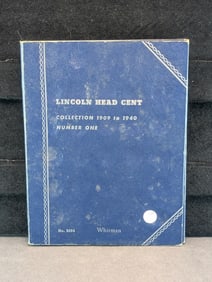 Lincoln Head Cent Book 1909-1940 54 coins