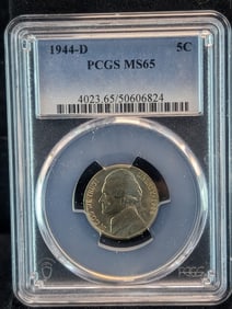 1944-D Jefferson Nickel PCGS MS65
