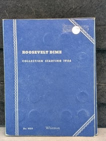Roosevelt Dime Book, includes 47 Silver Dimes