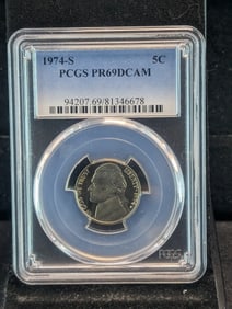 1974-S Jefferson Nickel PCGS PR69DCAM
