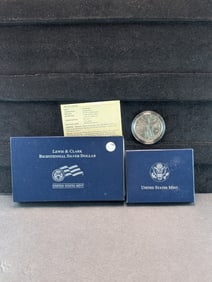 US Mint Lewis and Clark Bicentennial Silver Dollar