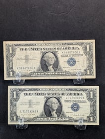 (2) 1957A $1 "Silver" Certificates