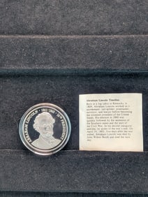 Abraham Lincoln Commemorative Coin, Silver Plated