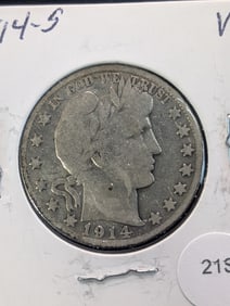 1914-S Barber Half Dollar
