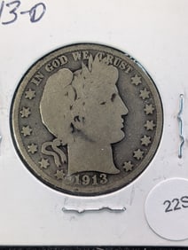 1913-D Barber Half Dollar
