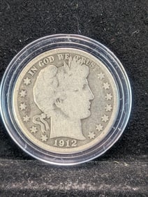 1912-S Silver Barber Half Dollar