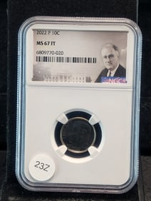 MS67 FT 2022-P Roosevelt Dime, (Graded by NGC)