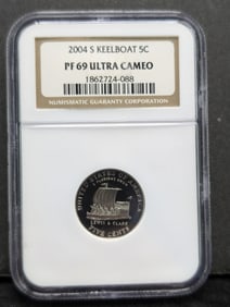 2004-S Jefferson Nickel Keelboat NGC PF69 ULTRA CAMEO