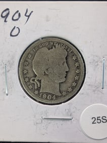 1904-O Barber Quarter